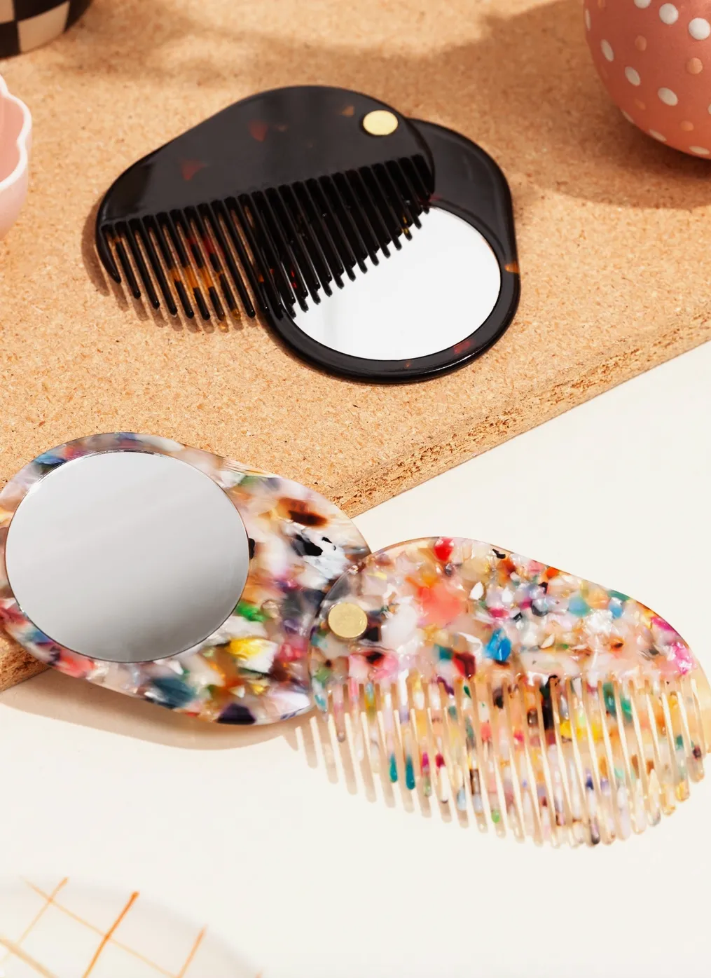 2 in 1 Pocket Comb Mirror in Multi Party