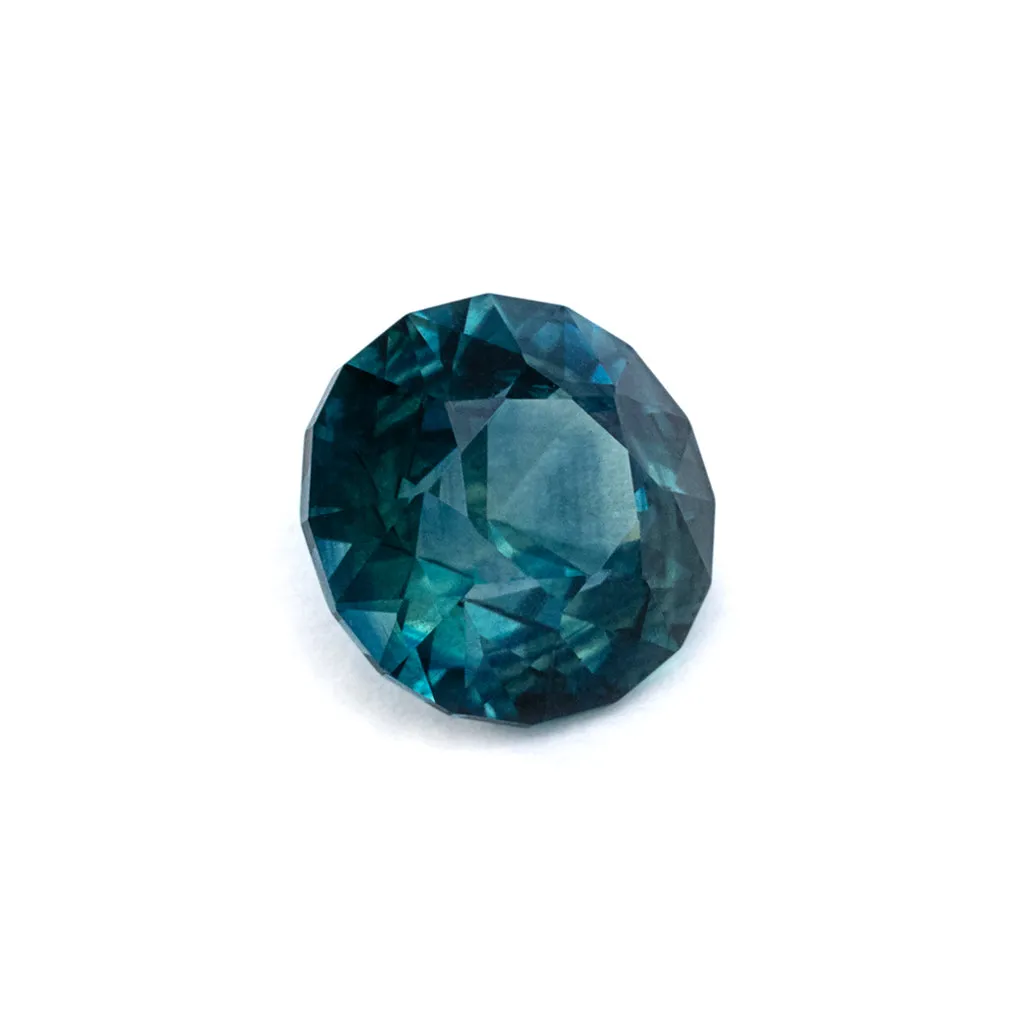 3.19ct Teal Montana Sapphire Round