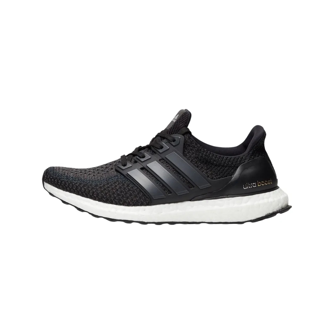 adidas Ultraboost 2.0 Core Black Silver Gold adidas logo