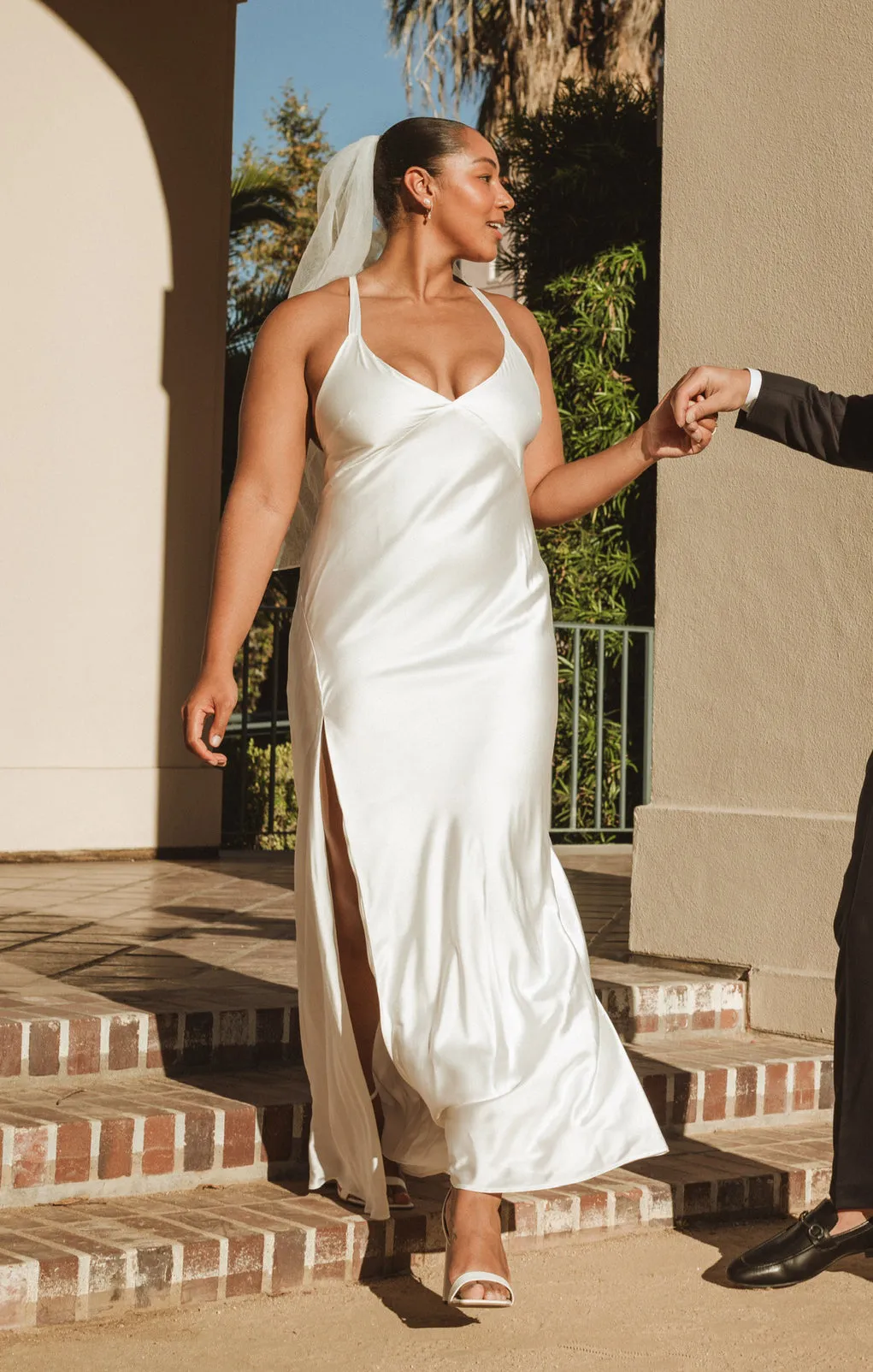 Anderson Maxi Dress ~ Ivory Luxe Satin