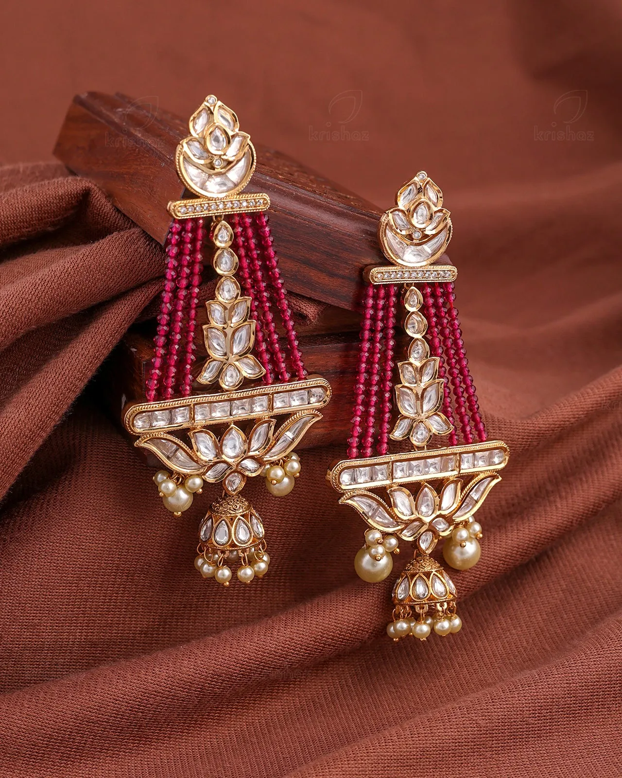 Anuja 22k Gold Plated Danglers