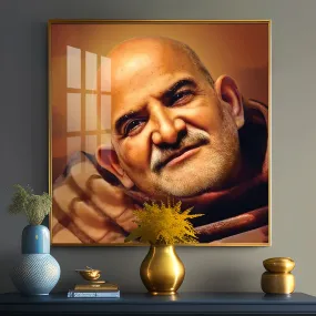 Baba Neem Karoli Maharaj Premium Acrylic Square Wall Art