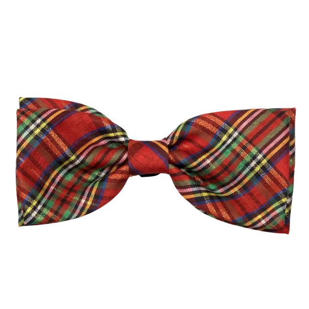 Bow Tie | Red Lurex Plaid