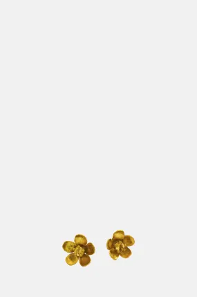 Citrine Buttercup Earrings Gold