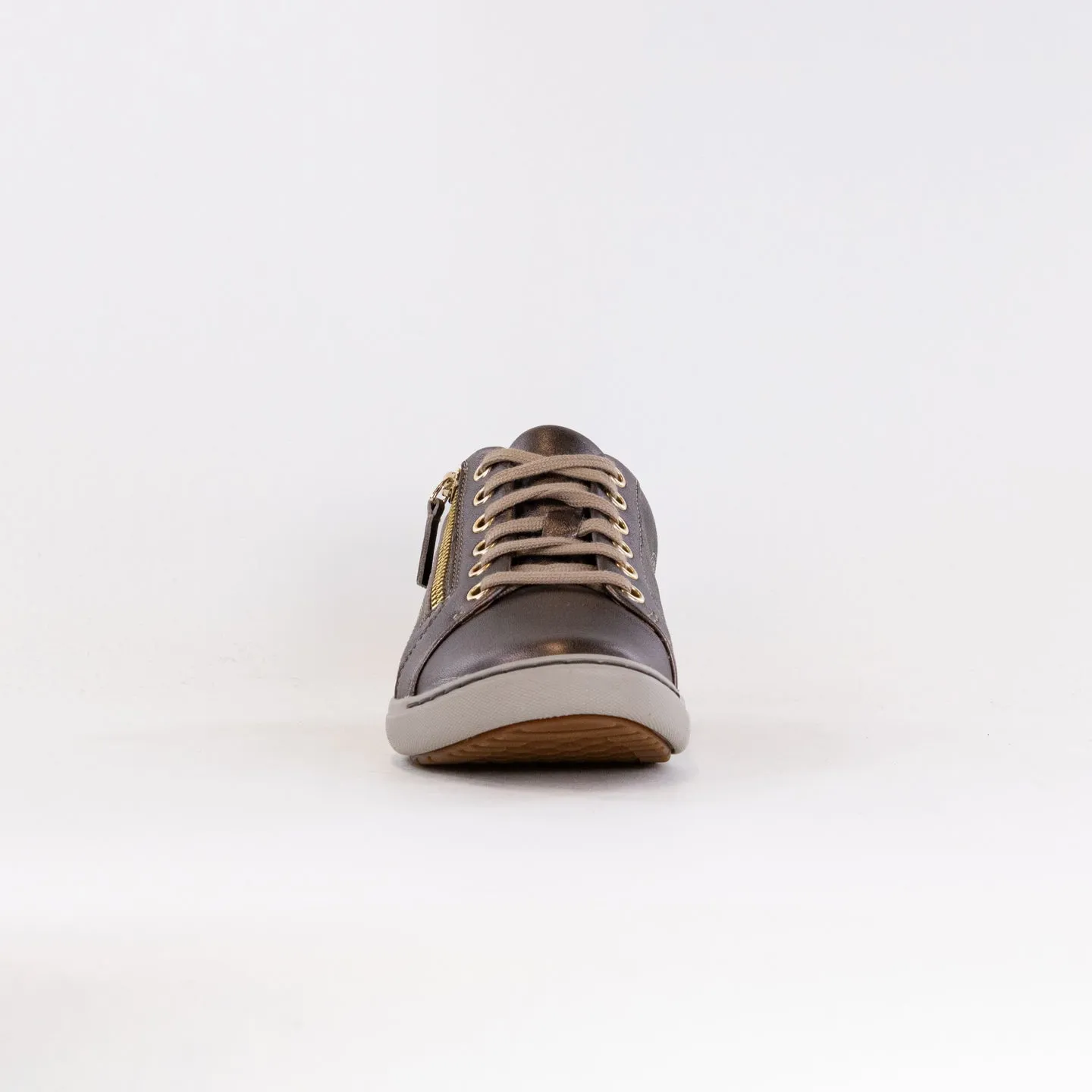 Clarks Nalle Lace (Women's) - Bronze Metallic Leather