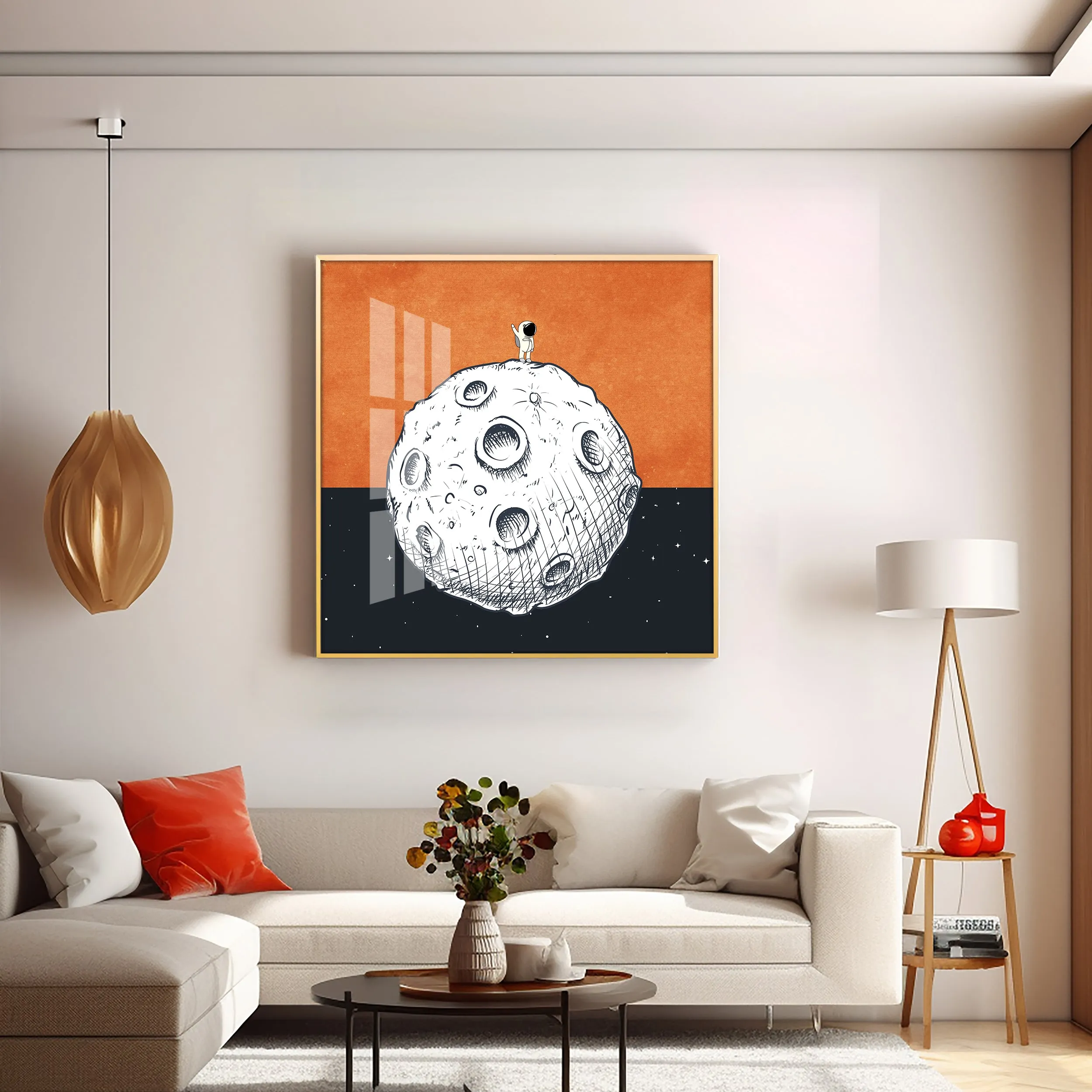 Conquering The Moon Premium Acrylic Square Wall Art