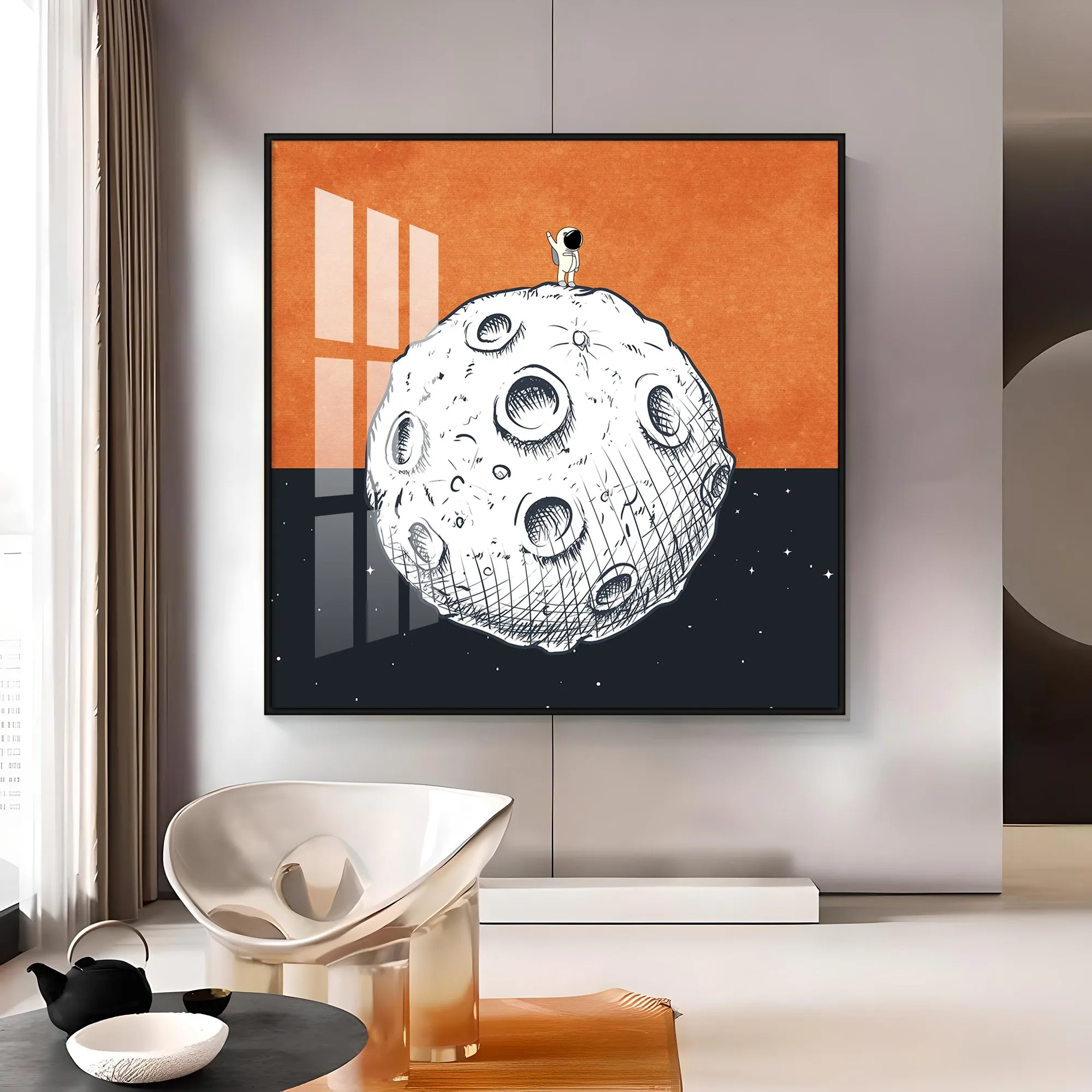 Conquering The Moon Premium Acrylic Square Wall Art