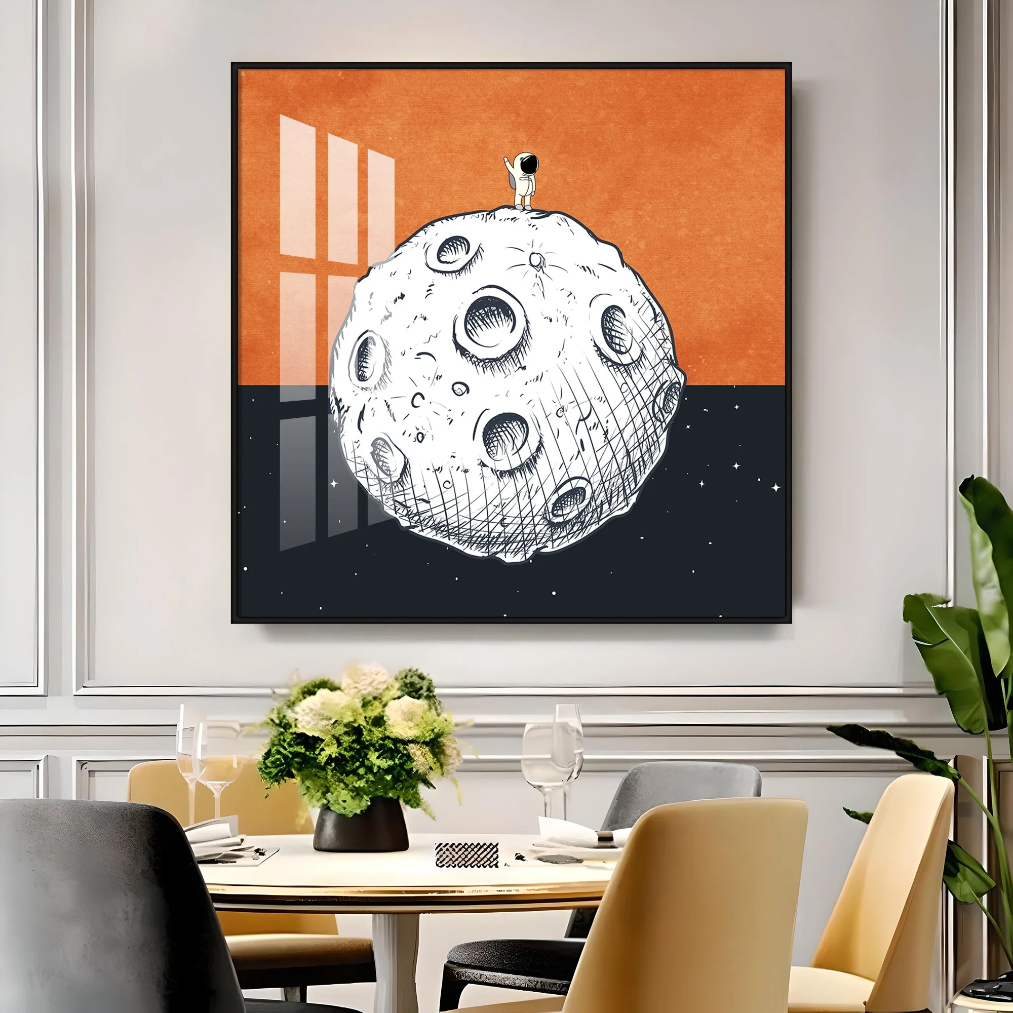 Conquering The Moon Premium Acrylic Square Wall Art