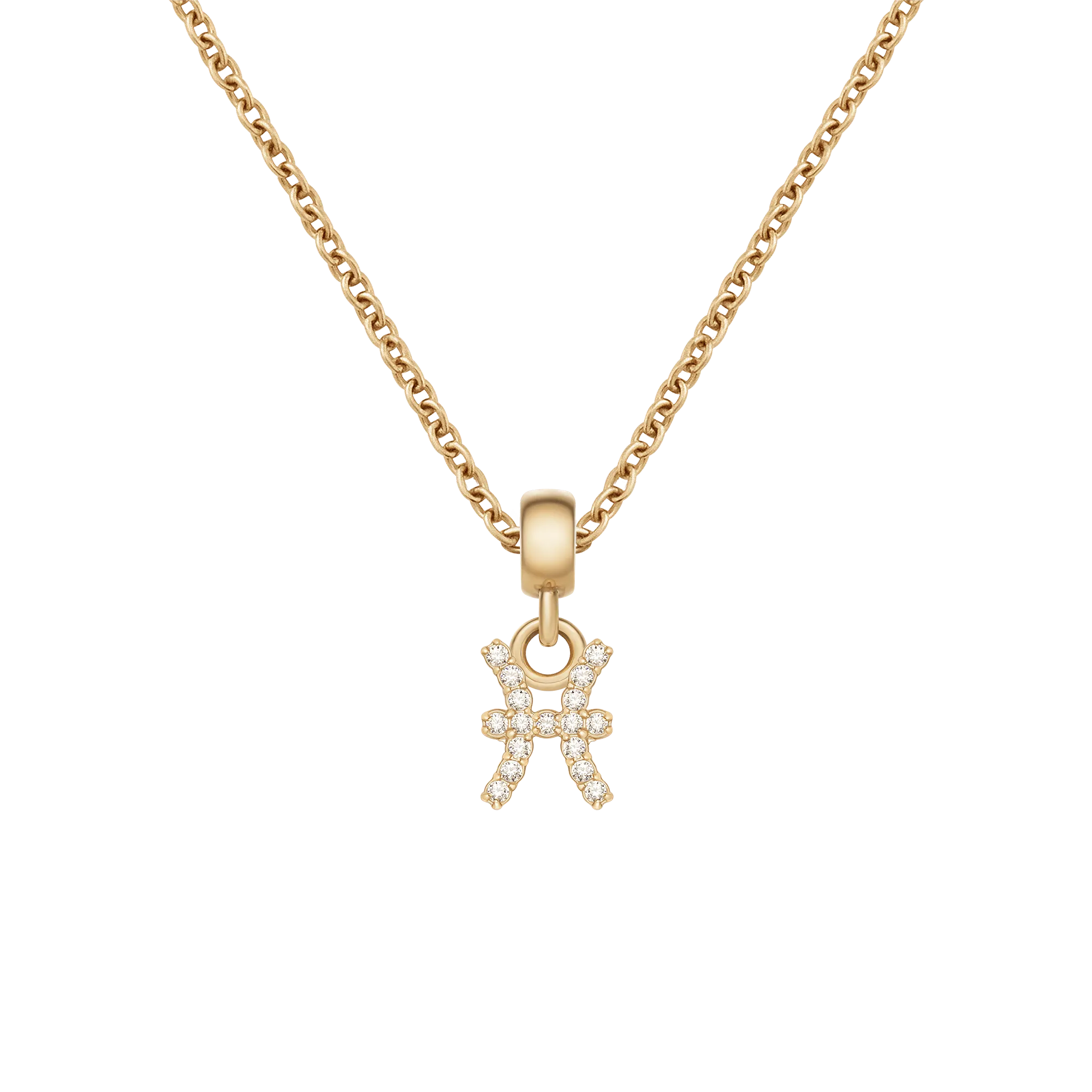 Crystal Zodiac Charm Gold