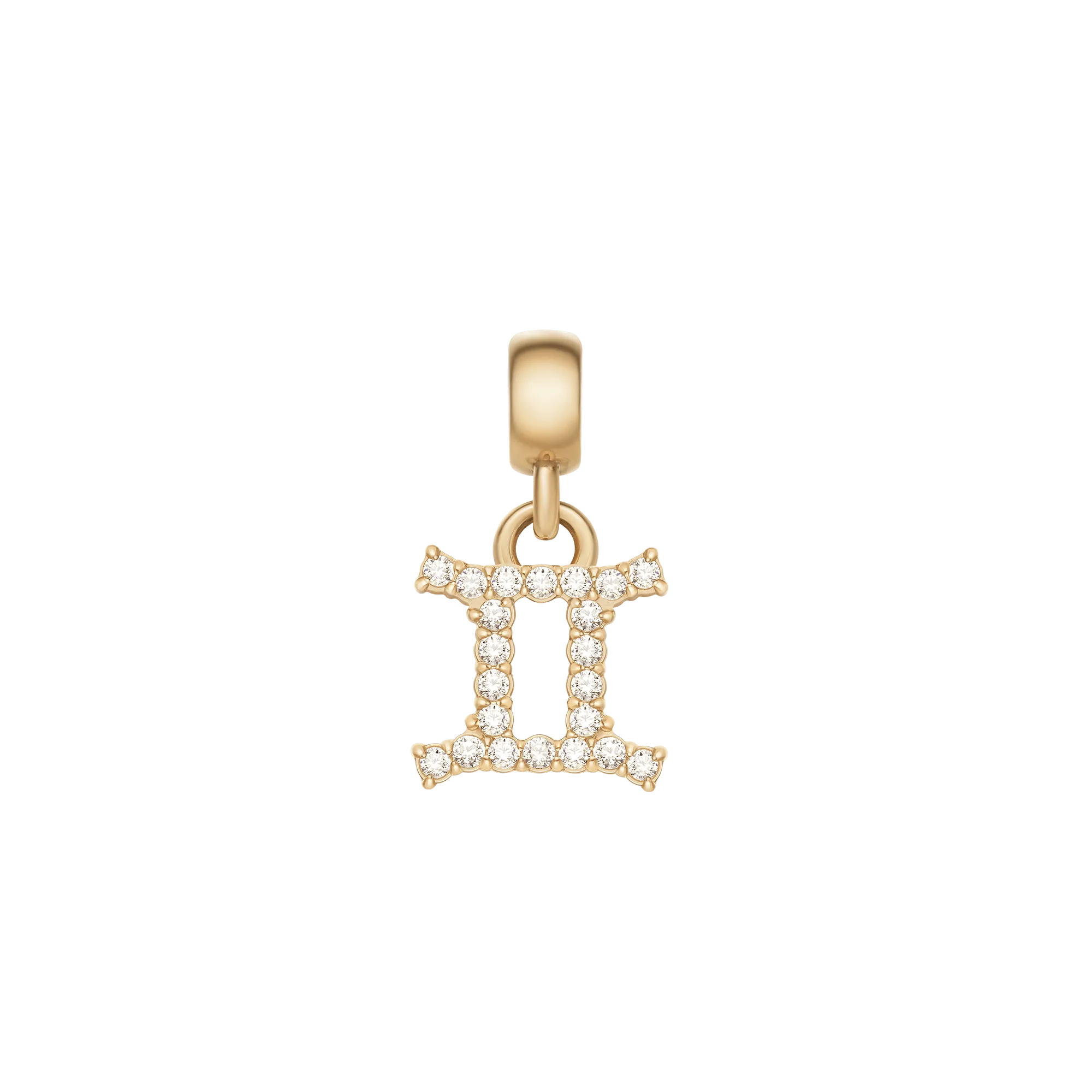 Crystal Zodiac Charm Gold