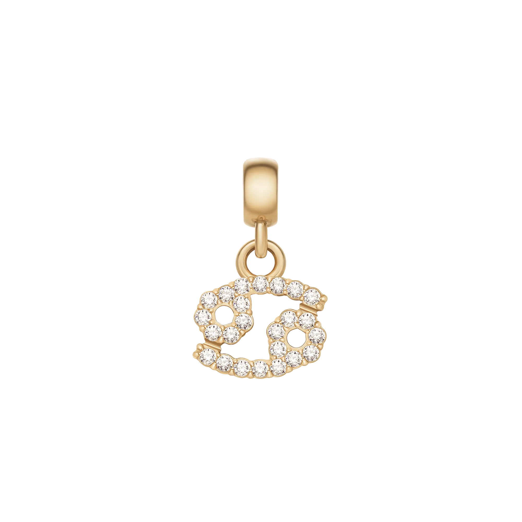 Crystal Zodiac Charm Gold