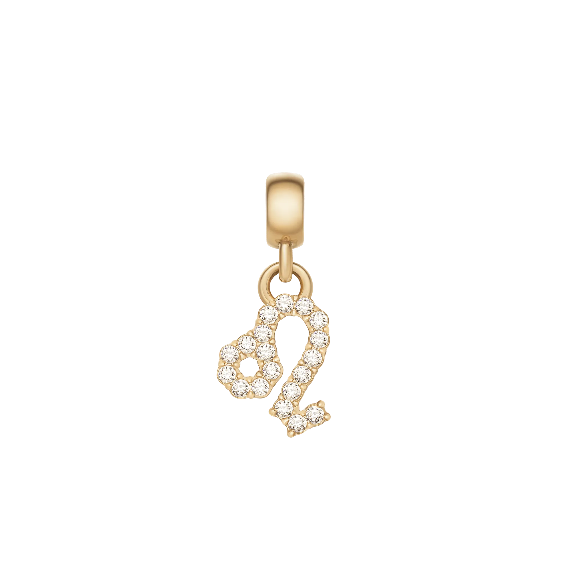 Crystal Zodiac Charm Gold