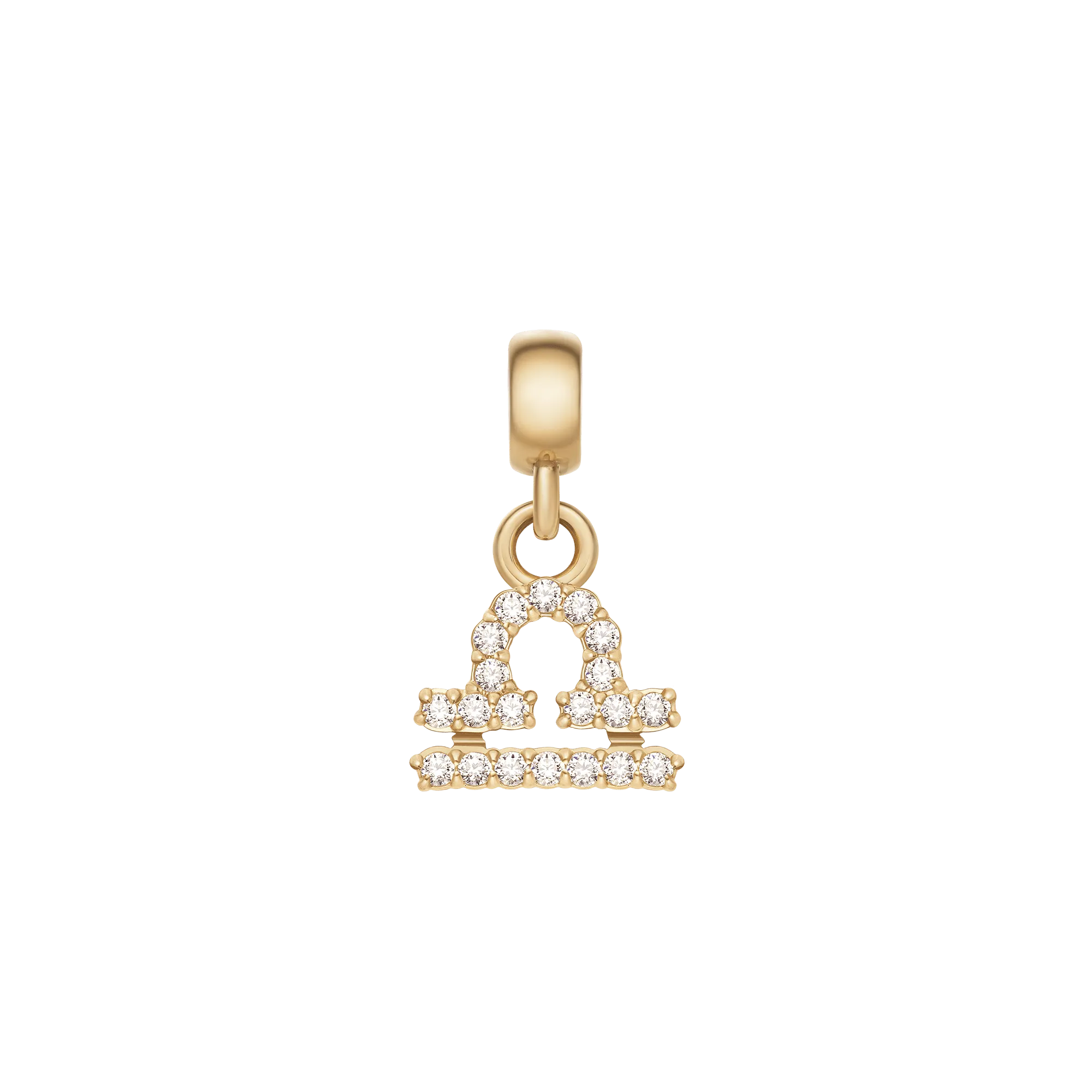 Crystal Zodiac Charm Gold