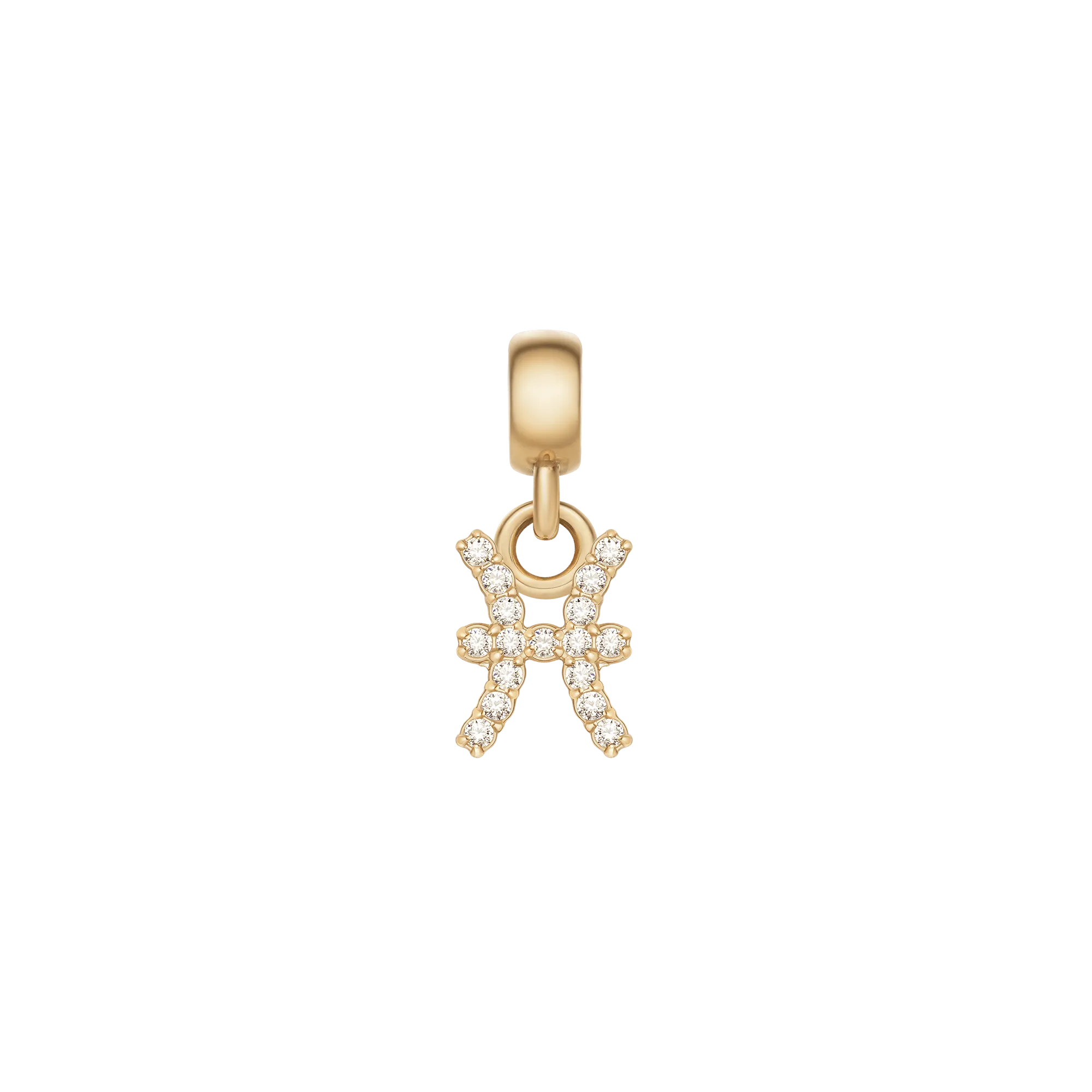 Crystal Zodiac Charm Gold