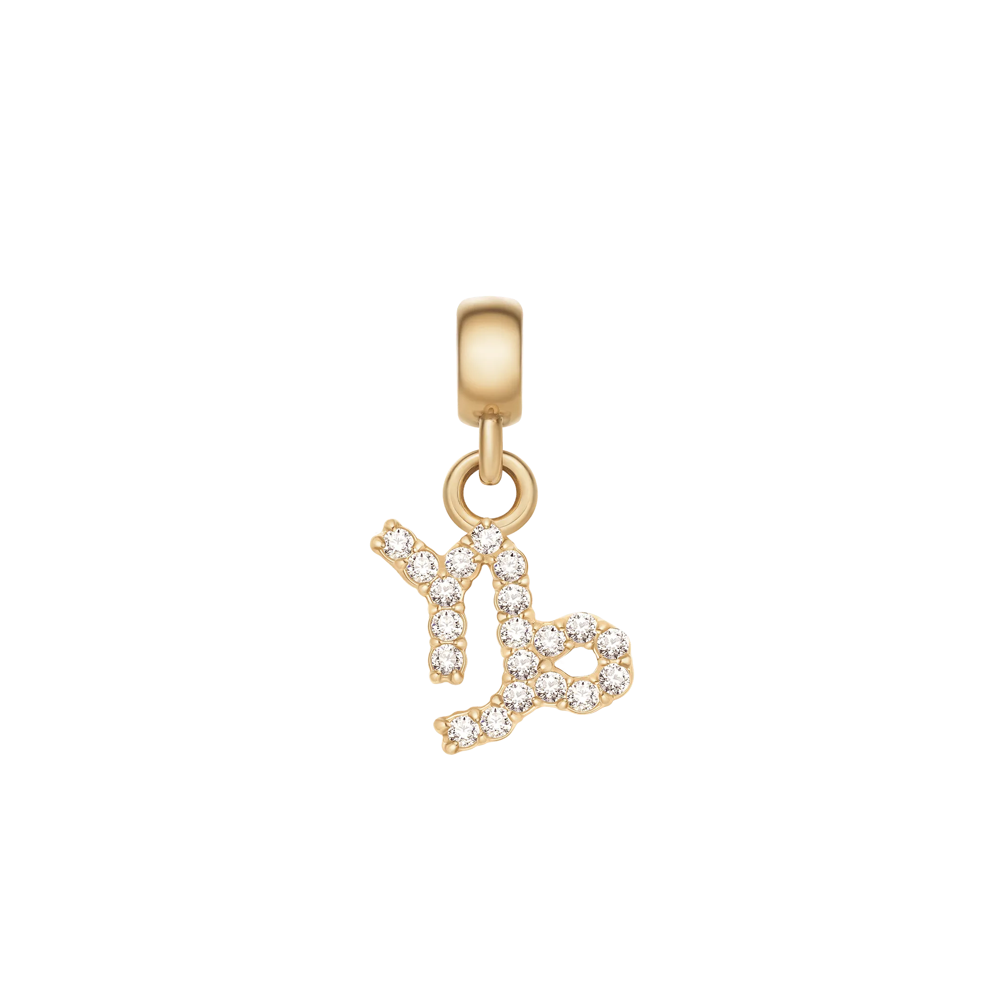 Crystal Zodiac Charm Gold