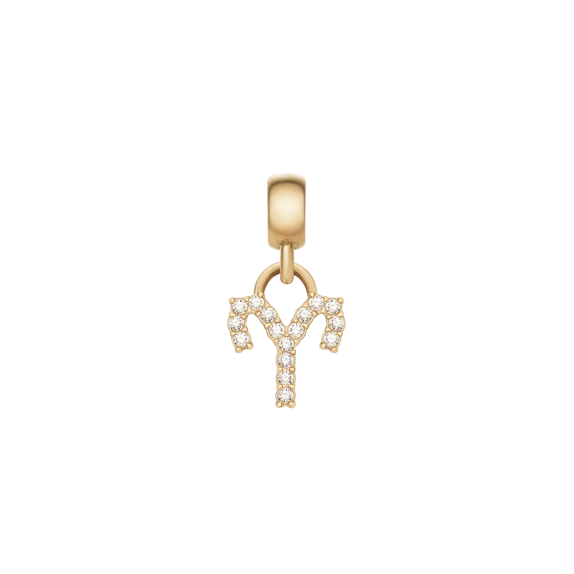 Crystal Zodiac Charm Gold