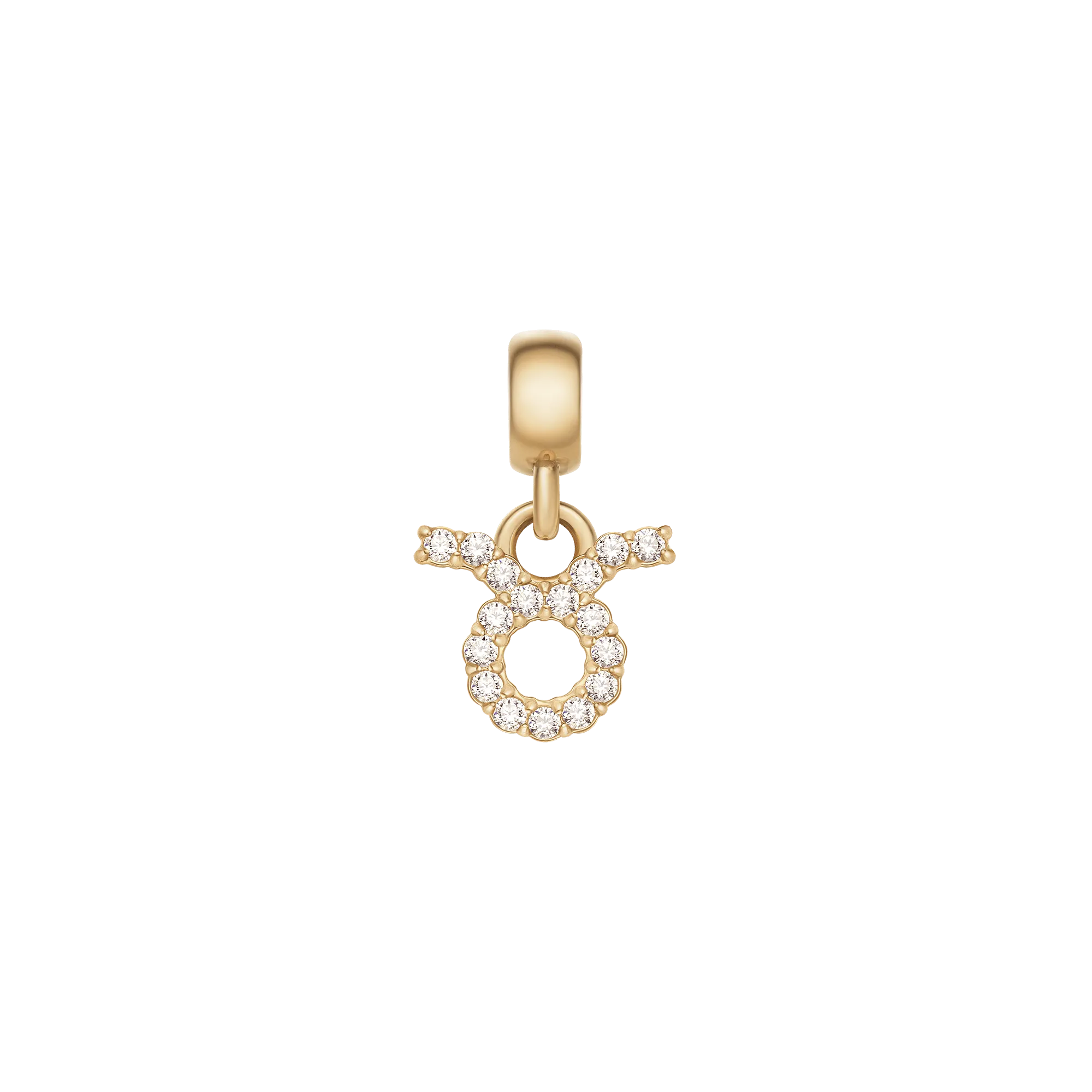 Crystal Zodiac Charm Gold