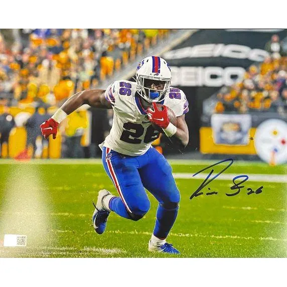 Devin Singletary Signed Running in White in Pittsburgh 11x14 Photo