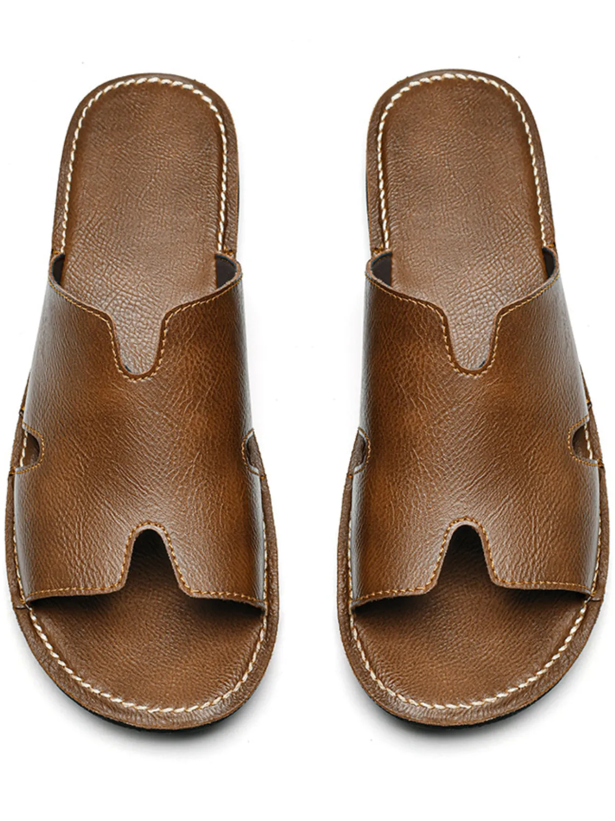 Fashion Genuine Leather Slip-On Sandals