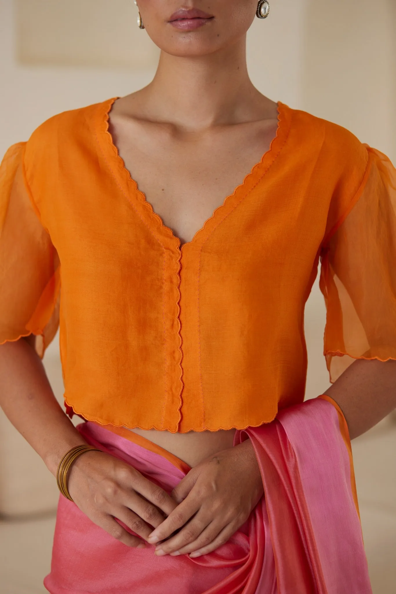 Fleeting Moments Orange Blouse