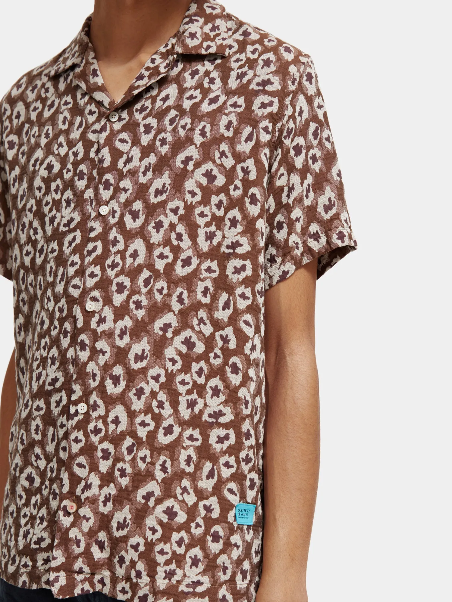 Jacquard camp shirt