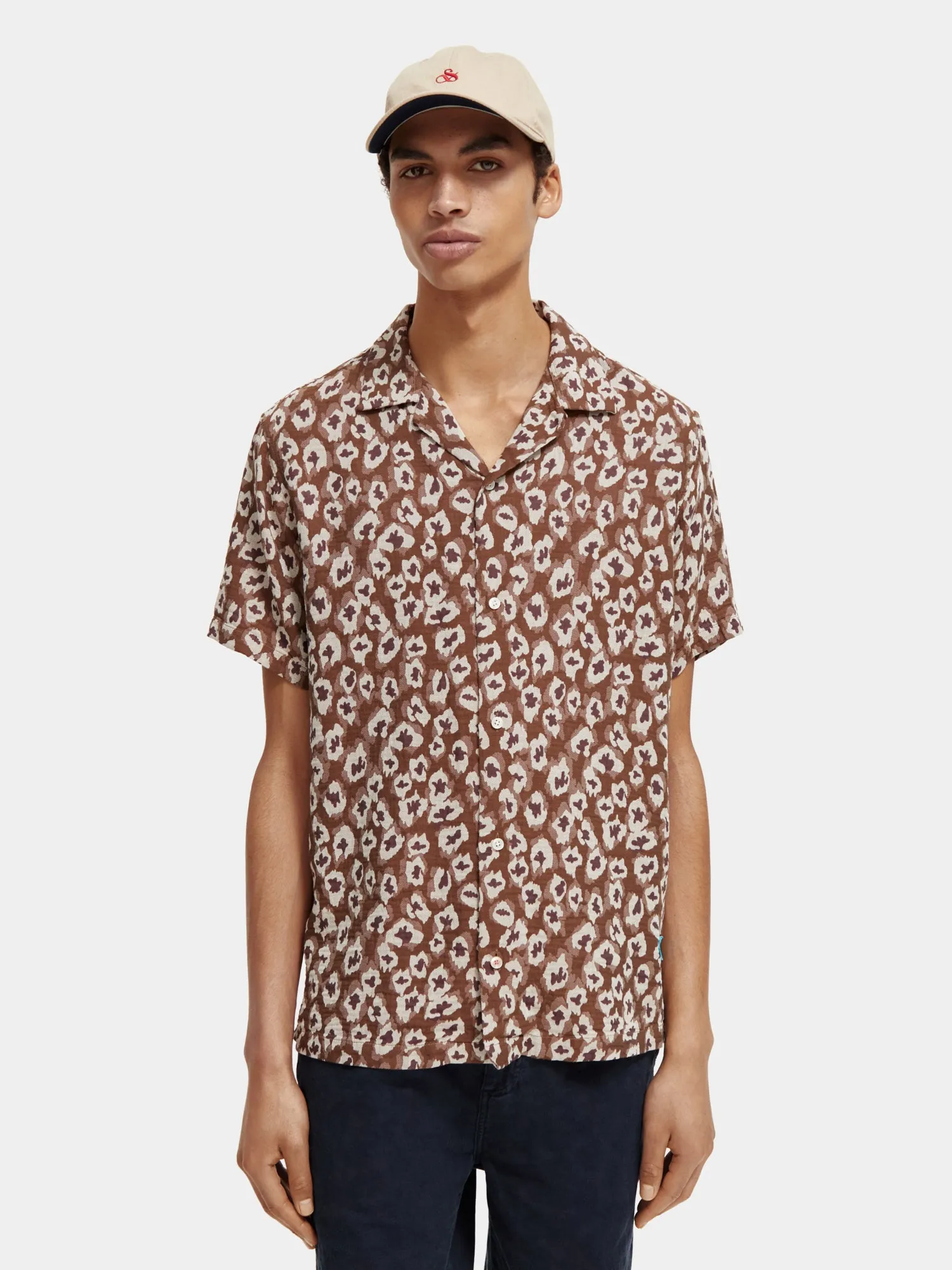 Jacquard camp shirt