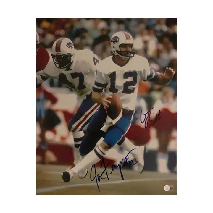 Joe Ferguson Signed Running 16x20 Photo with Go Bills