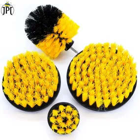 JPT 4 Pieces Multi-Functional Scrubbing Drill Brush with 1/4" Hex Shank for Drill Attachment | Cleaning Brush for Bathroom, Tub, Tile, Corner, Floor, and More