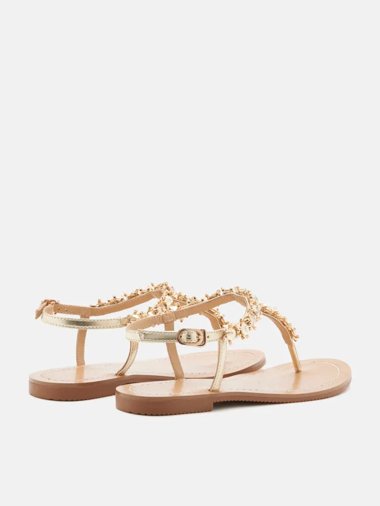 Kienna Embellished T-bar Sandals