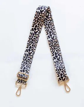 Leopard Bag Strap - Tan