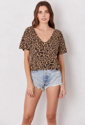 LnA Animal Print V-Neck Tee (S)