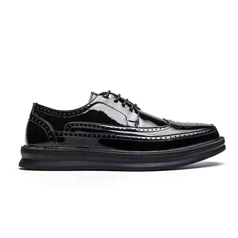 Men Formal Leather Shoes Dress Wedding Oxford Brogue Male Footwear Work Boots