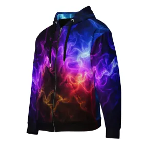 Rainbow Smoke Zip Hoodie