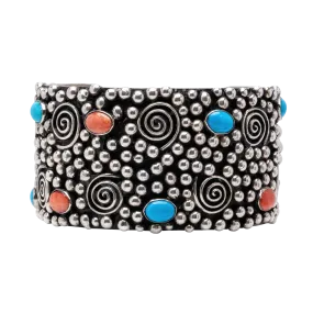 Sleeping Beauty Turquoise & Spiny Oyster Cuff | S. Ray Sterling