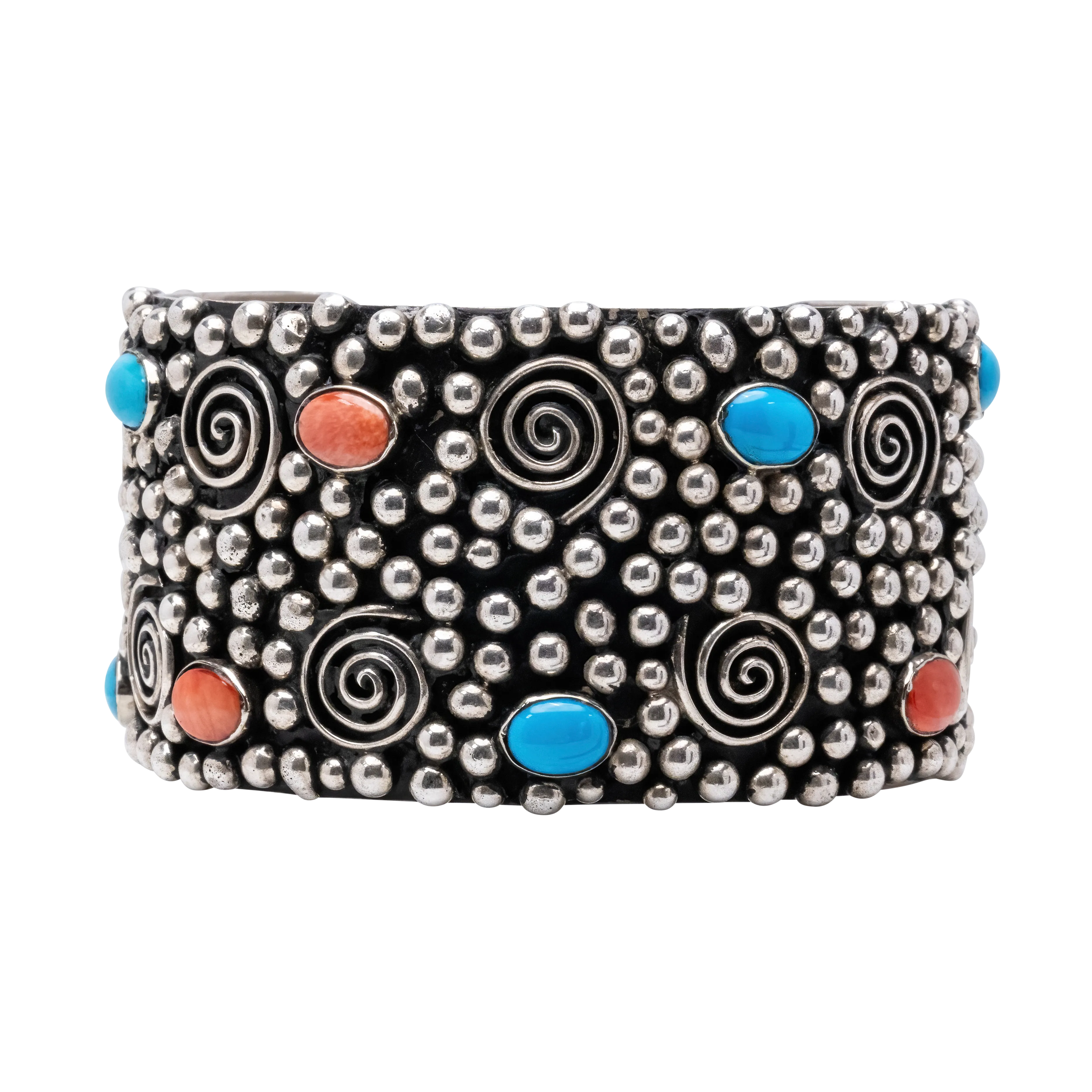 Sleeping Beauty Turquoise & Spiny Oyster Cuff | S. Ray Sterling