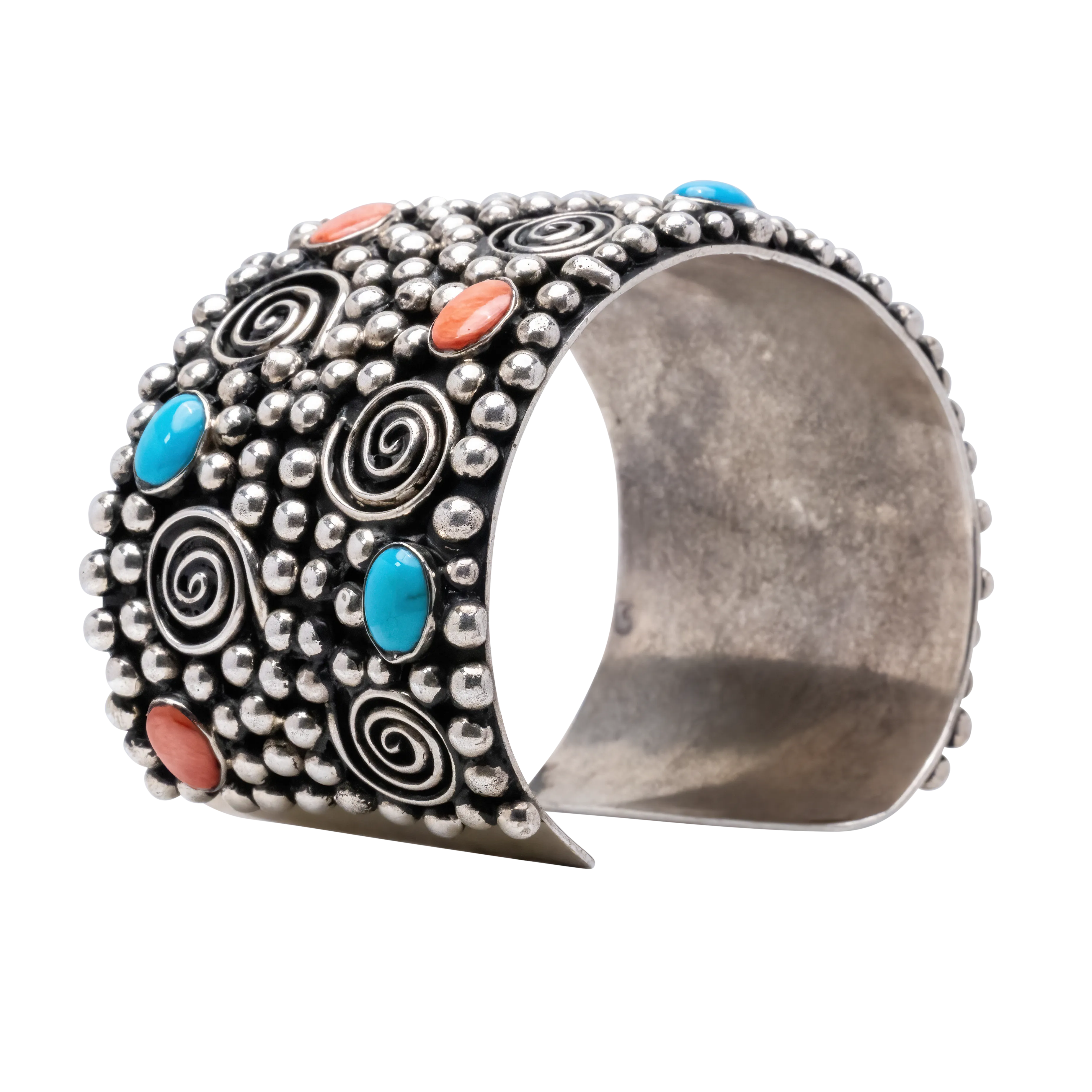 Sleeping Beauty Turquoise & Spiny Oyster Cuff | S. Ray Sterling