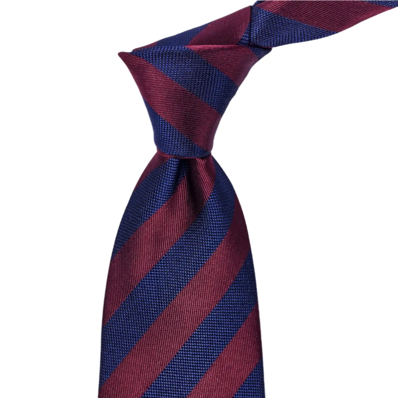 Sovereign Grade Woven Navy and Burgundy Rep Tie, 150 cm