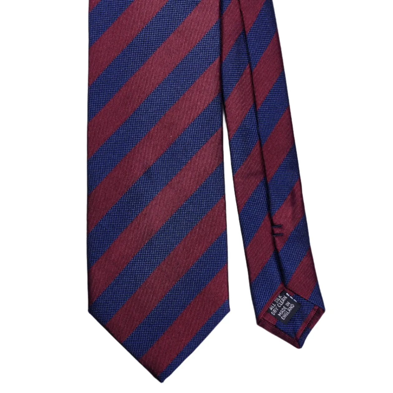 Sovereign Grade Woven Navy and Burgundy Rep Tie, 150 cm