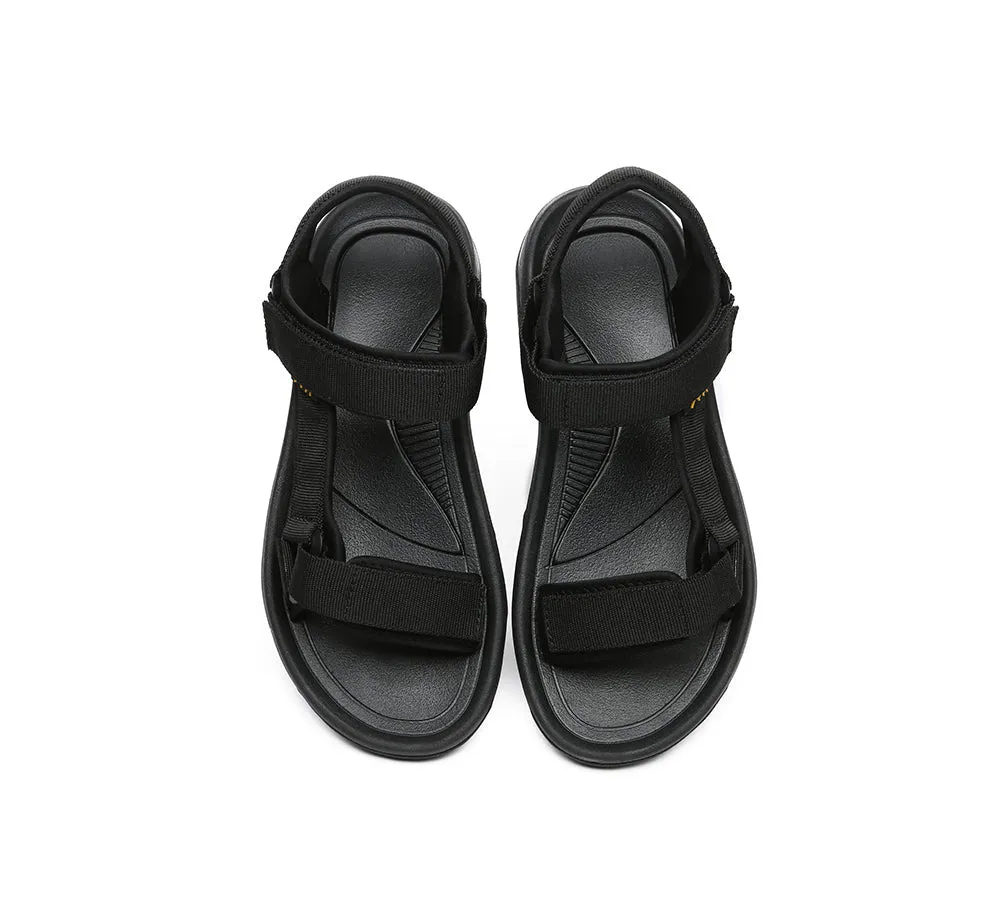 TARRAMARRA® Men Adjustable Strap Black Flat Sandals Luciano