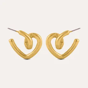 TFC Heartwink Gold Plated Hoop Earrings