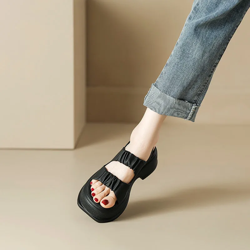 Women Minimalist Casual Chunky Sole Sandals