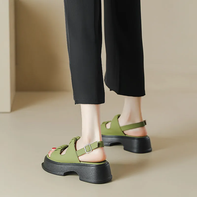 Women Minimalist Casual Chunky Sole Sandals